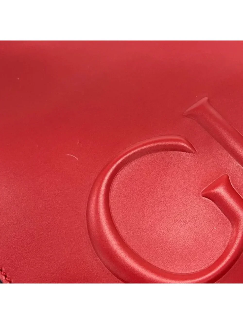 Gucci Clutch Embossed Logo XL Leather